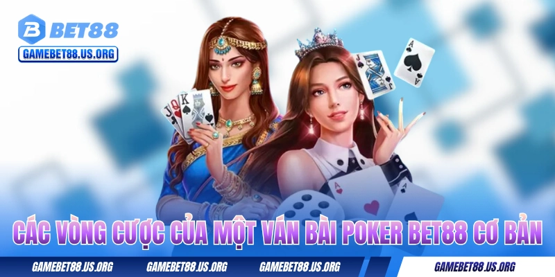Các vòng cược của một ván bài Poker BET88 cơ bản